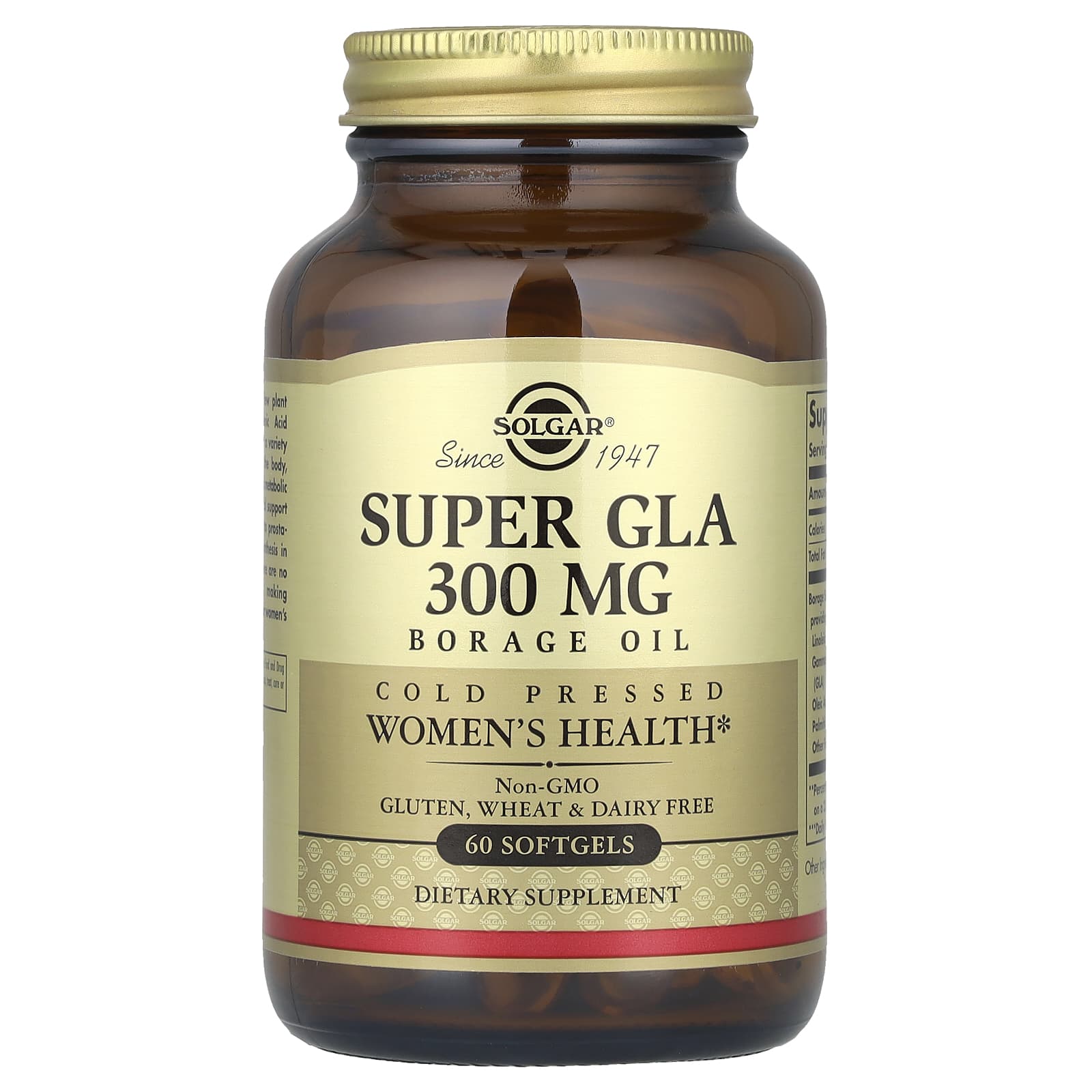 Solgar Super Starflower Oil ingredienser etikett