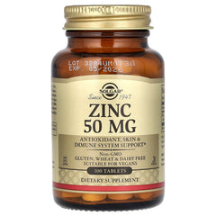 Solgar Zink 50 mg tablett - baksida