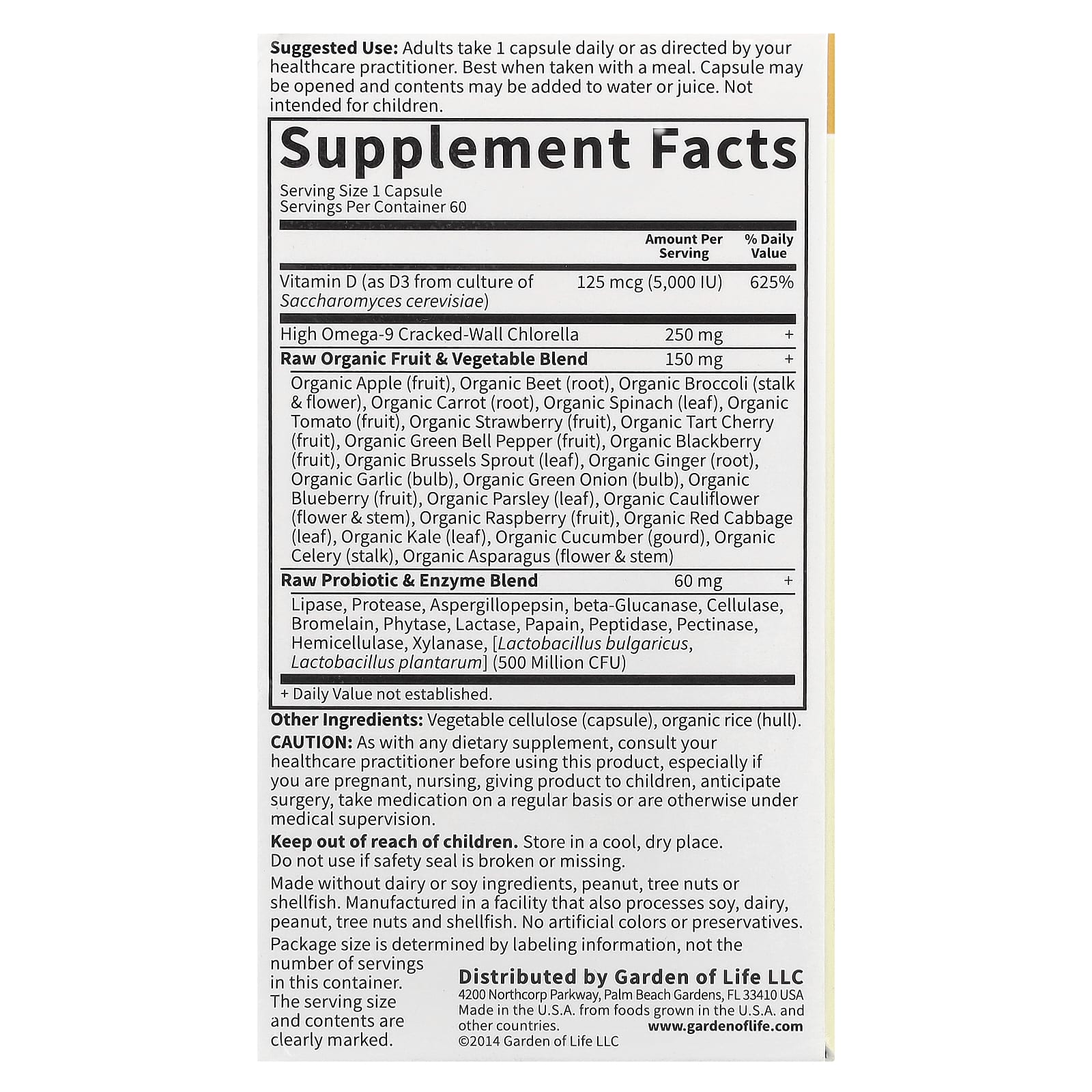 Garden Of Life - Vitamin Code Raaka D3