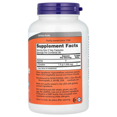 NOW Foods - L-Citrulline, 750mg - 180 Vcaps