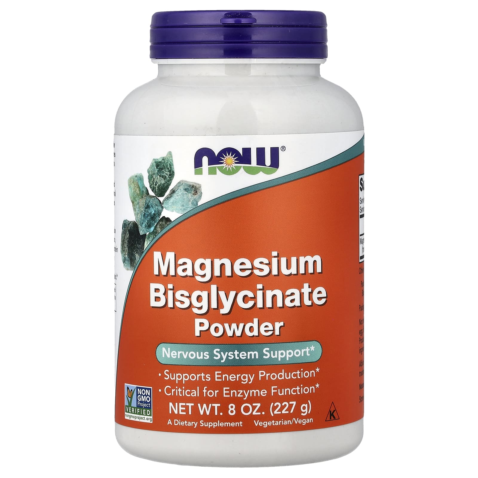 Now Foods Magnesium Bisglycinate Powder ingredienser