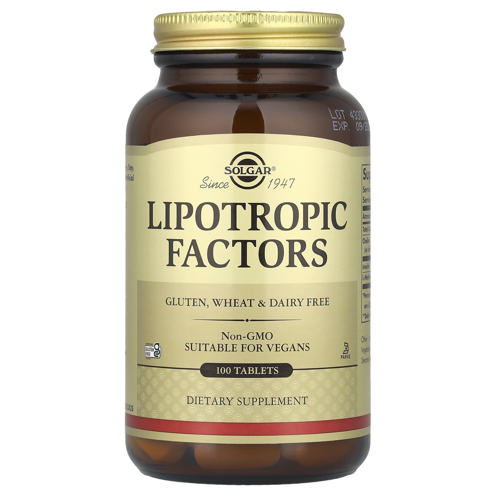 Solgar Lipotropic Factors ingredienser lista