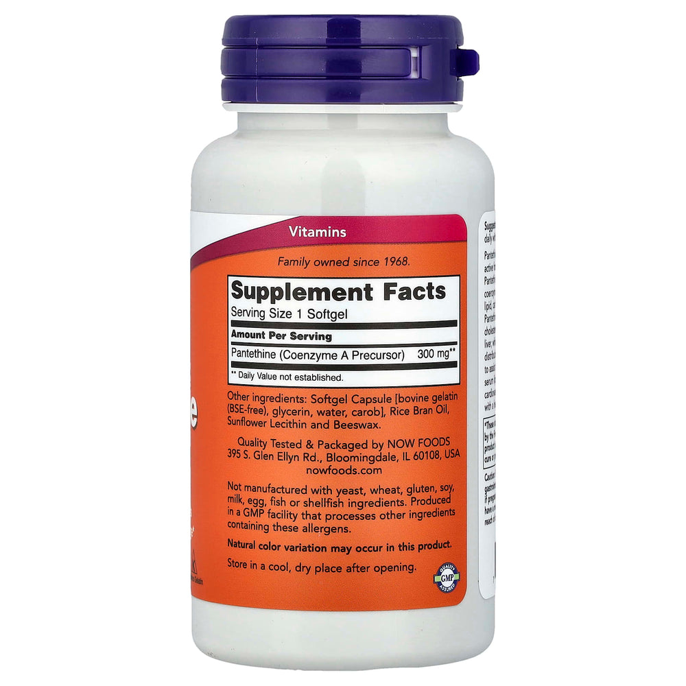 Pantethine – Vitamin B5 ingredienser-lista