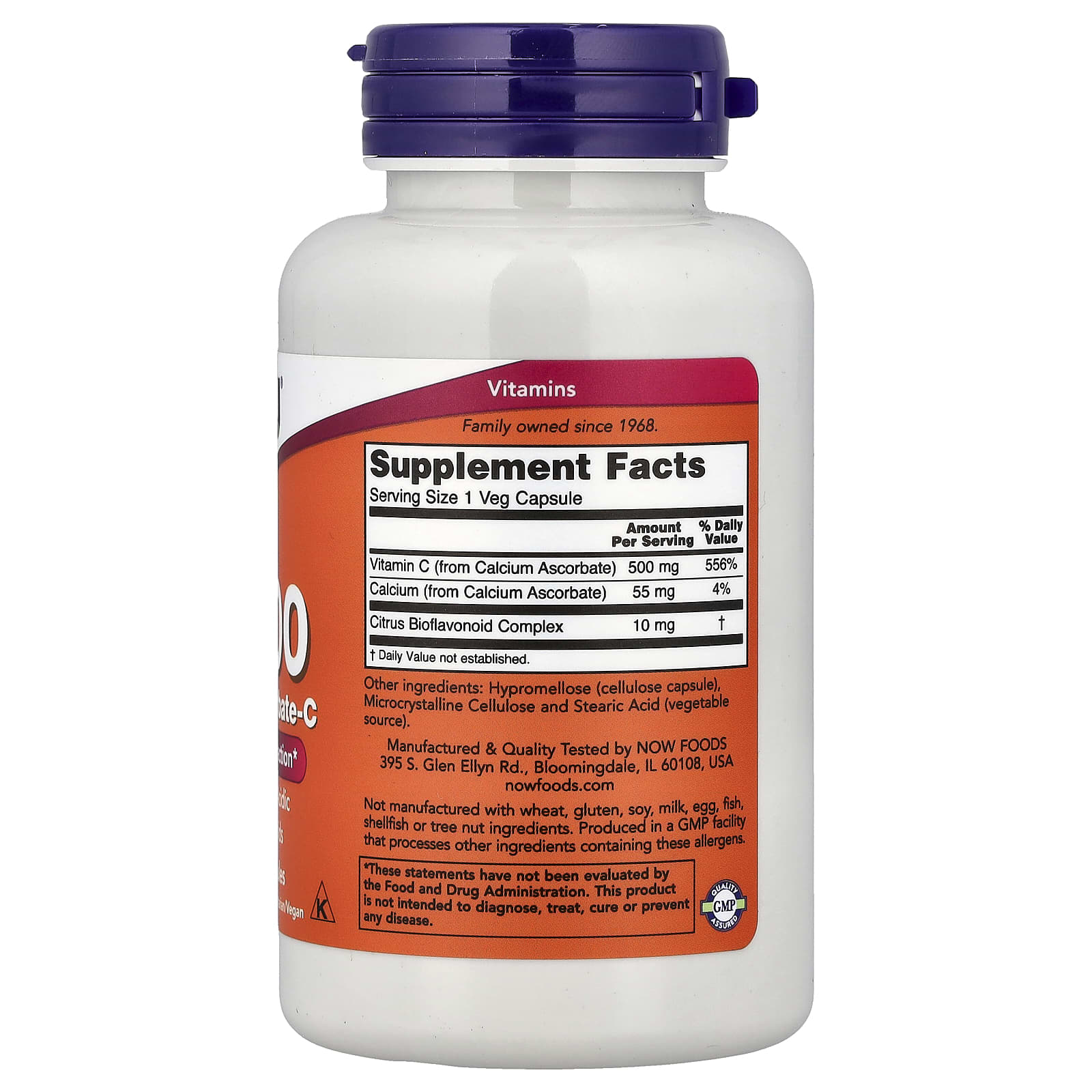 NOW Foods - C-vitamiini 500 Calcium Ascorbaatti-C