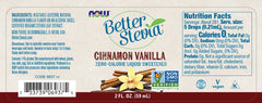 NOW Foods - Better Stevia Liquid, Cinnamon Vanilla - 59ml