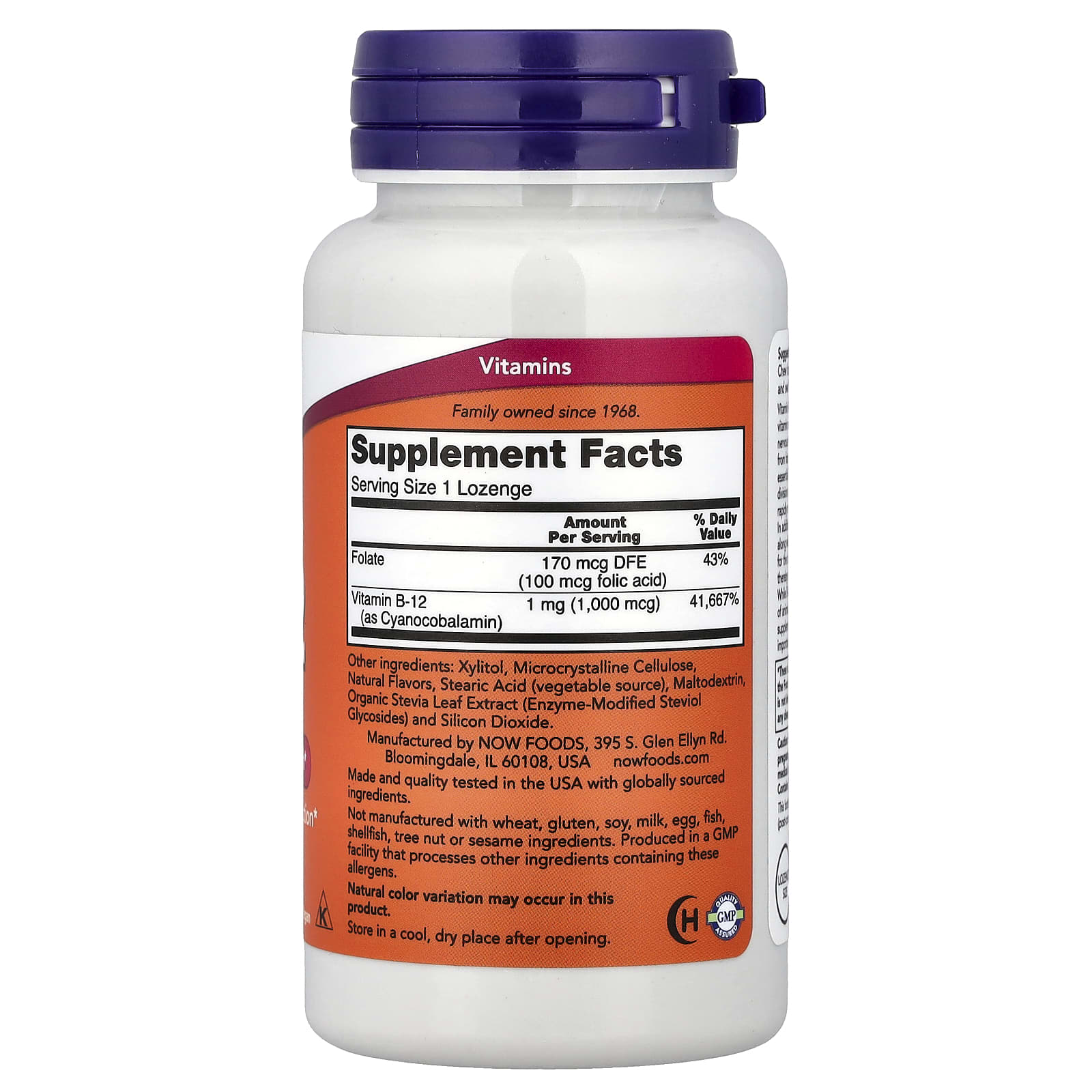 Now Foods - Vitamin B-12 With Folic Acid