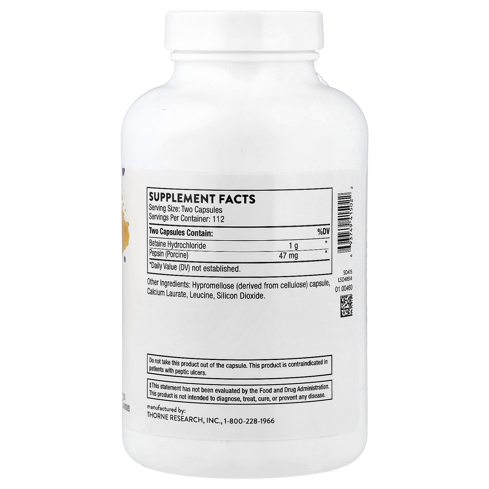 Thorne - Betaine HCL & Pepsin