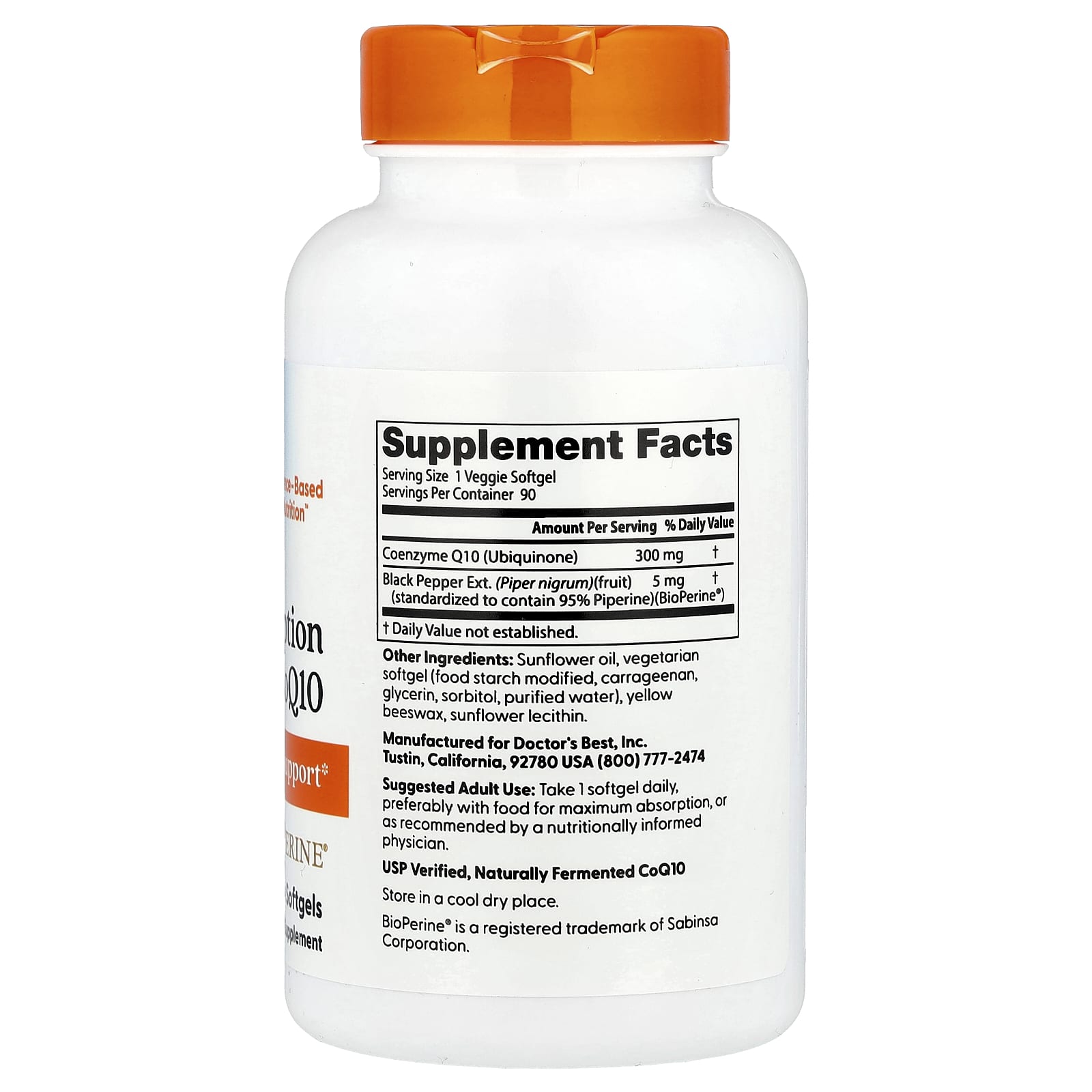 Doctor'S Best - High Absorption CoQ10 With Bioperine