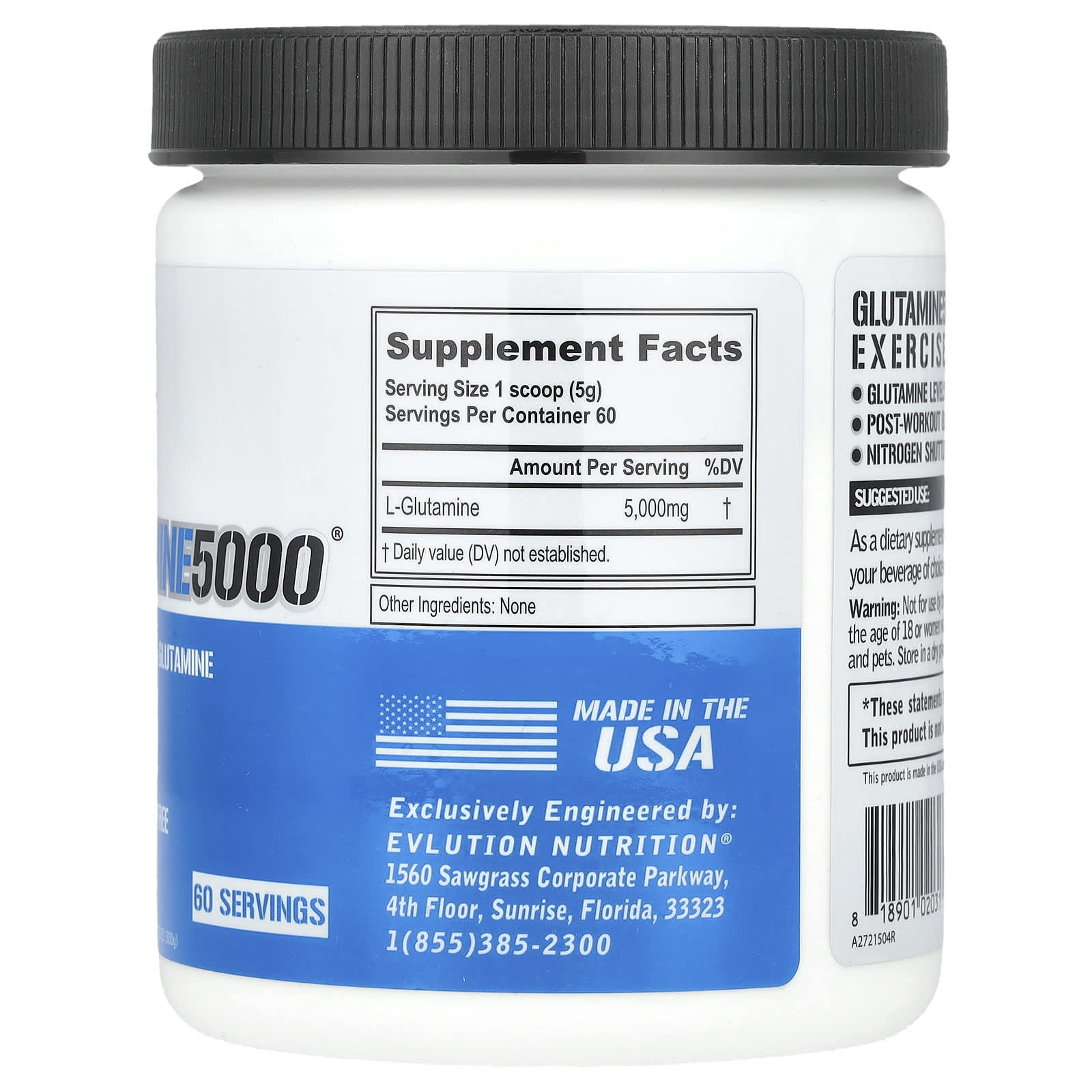 EVLution Nutrition - Ultra Pure Glutamin 5000