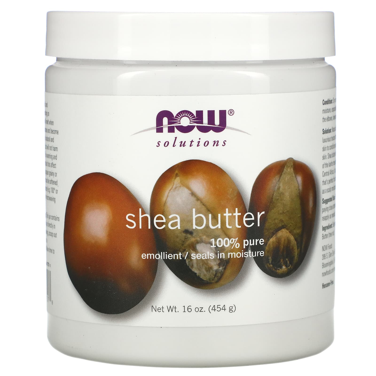 NOW Foods Shea Butter öppen förpackning