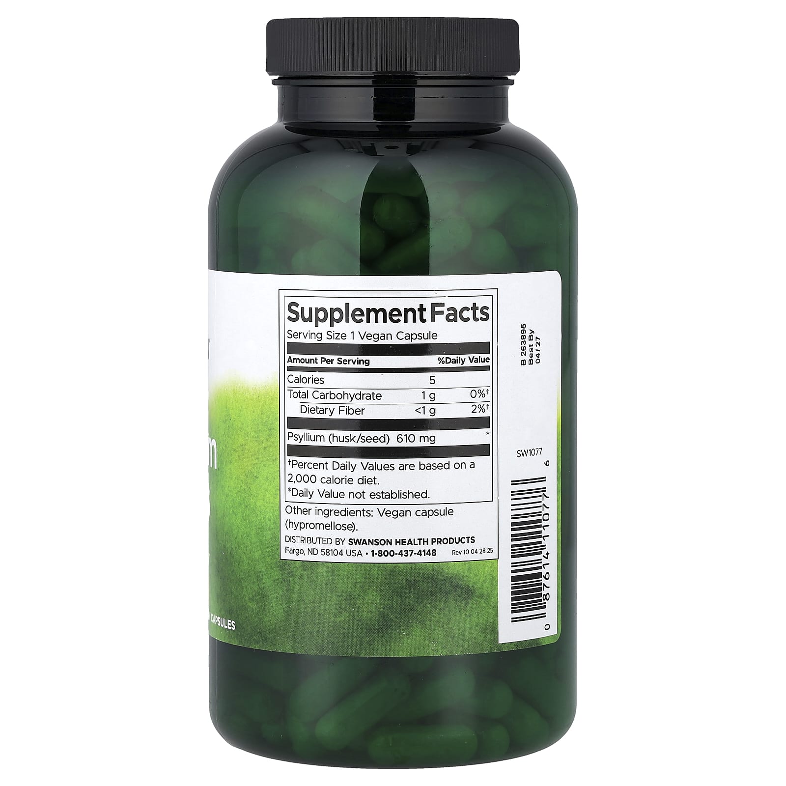 Swanson - Psyllium Skaller - 300 Kapsler