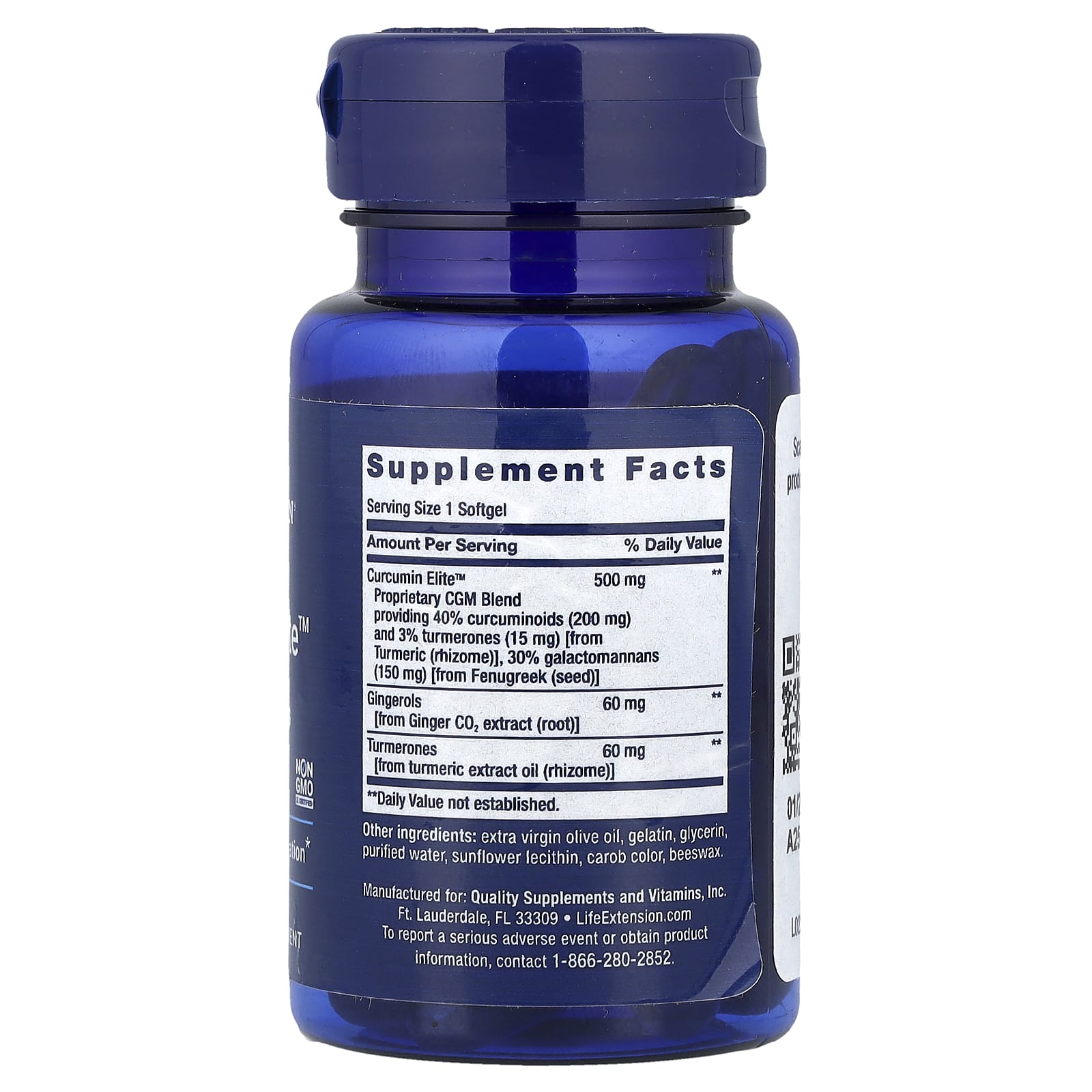 Life Extension Advanced Curcumin Elite näringsfakta