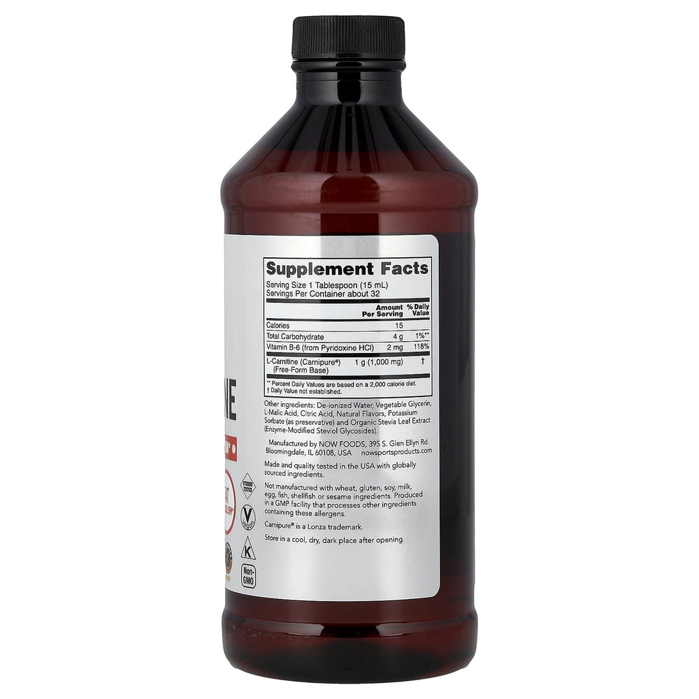 L-Karnitin Liquid 1000mg ingredienser & dosering