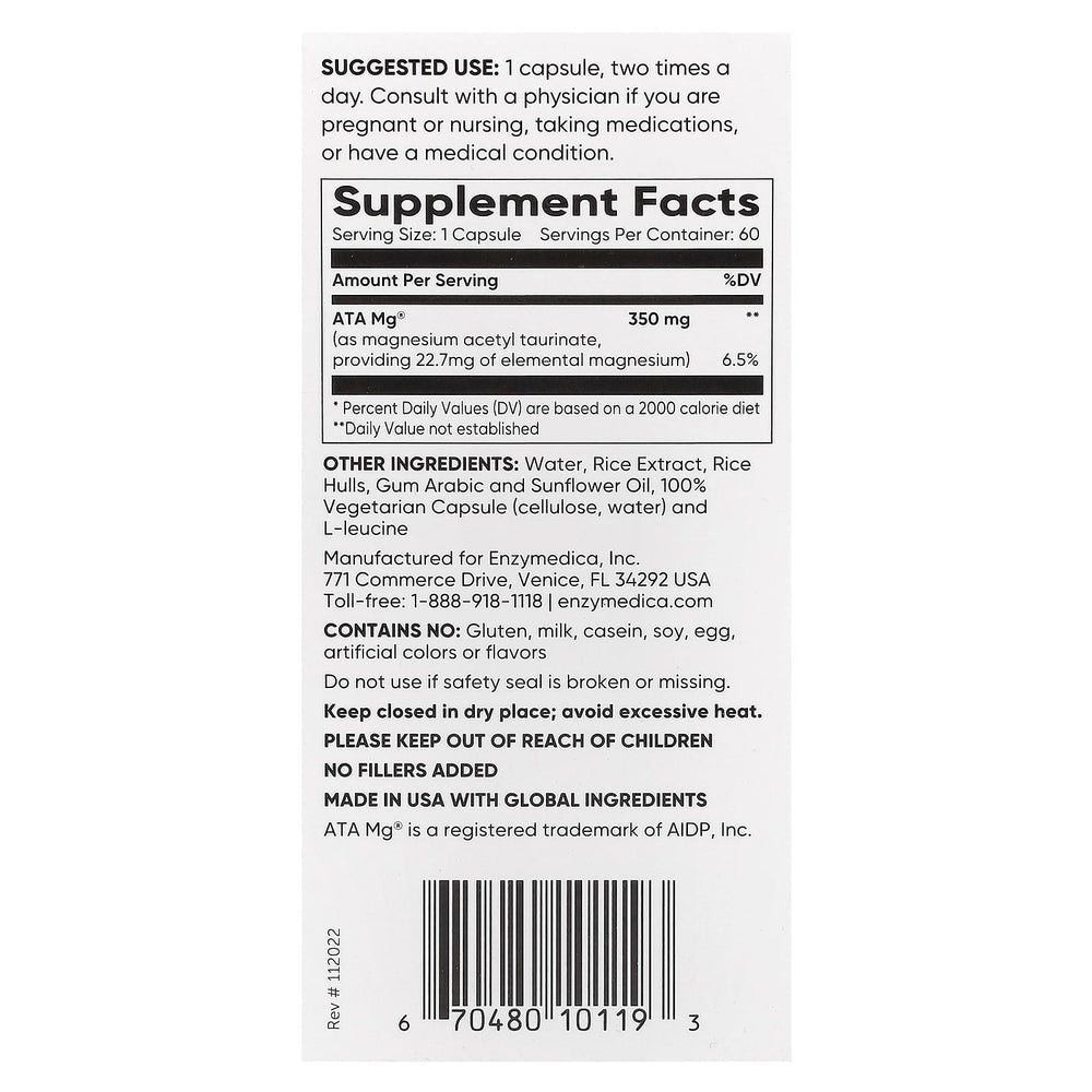 Magnesium Mind näringsfakta