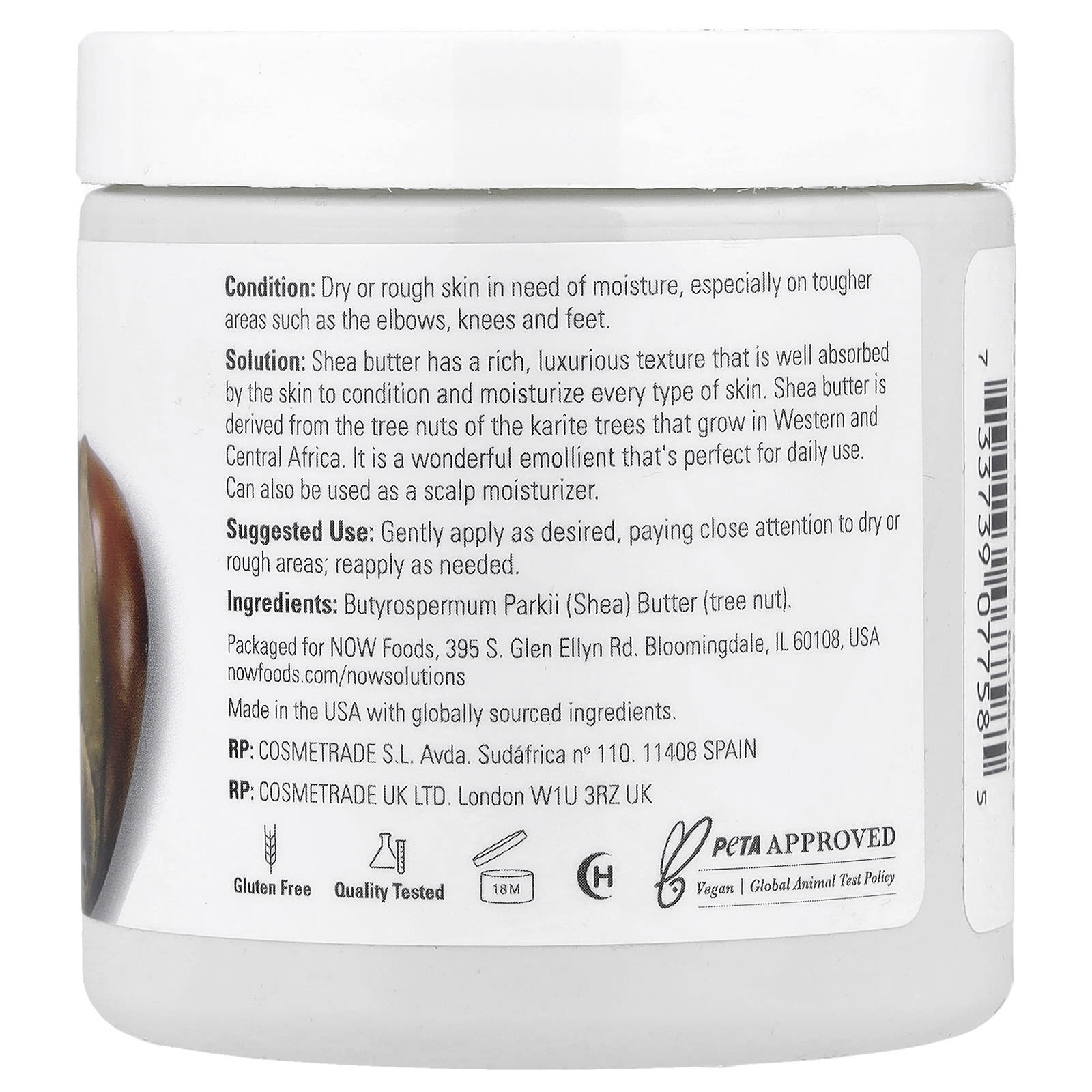 Shea Butter ingredienser & etikett