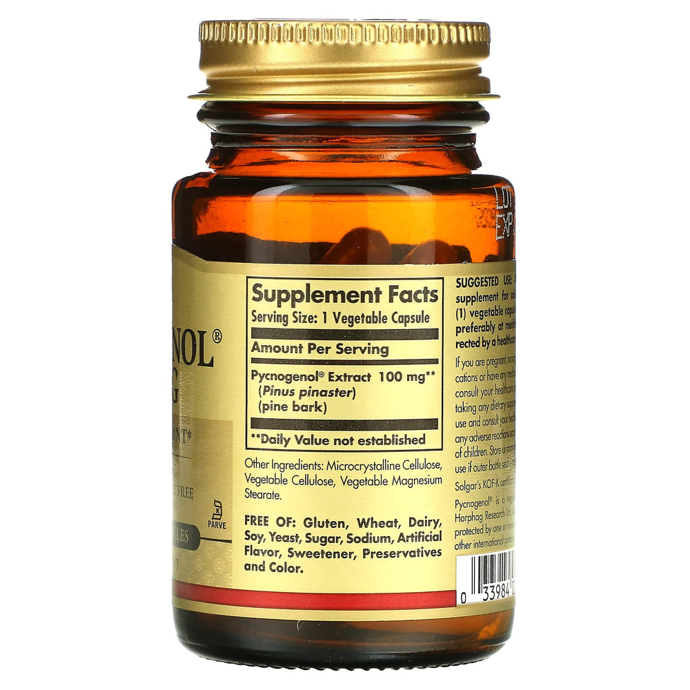 Pycnogenol 100 mg ingredienser lista