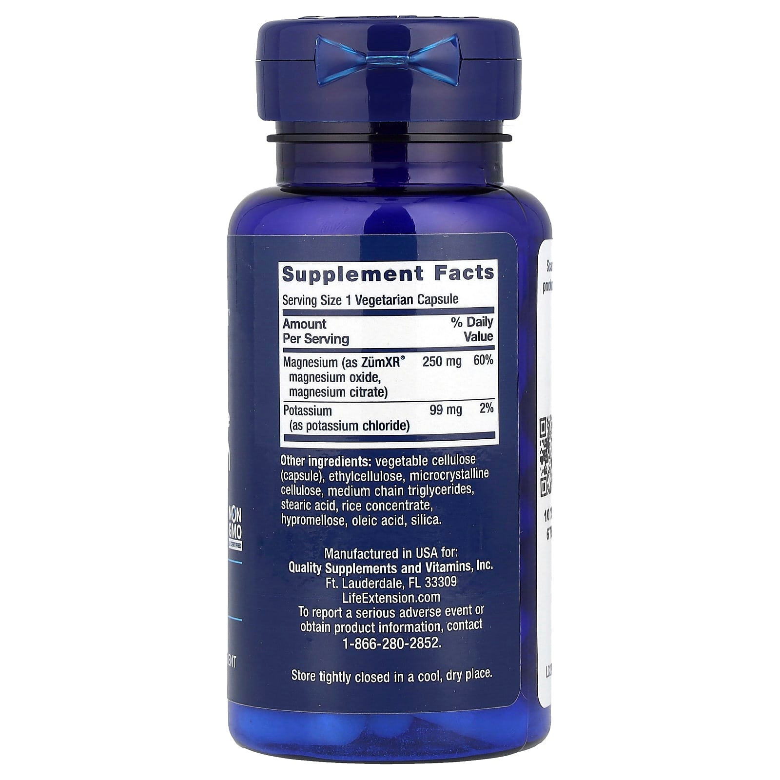 Kalium & Magnesium – Fördröjd Frisättning baksida näringsfakta