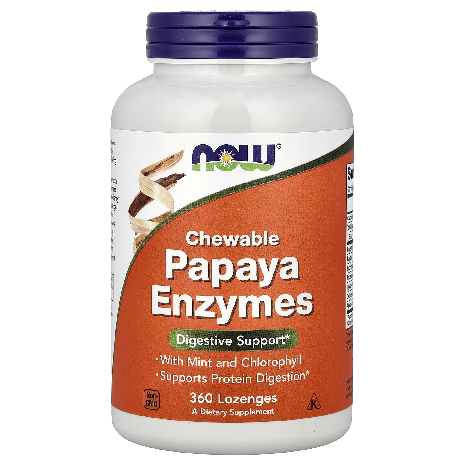 NOW Foods - Papaya Enzyme - Digestive Support