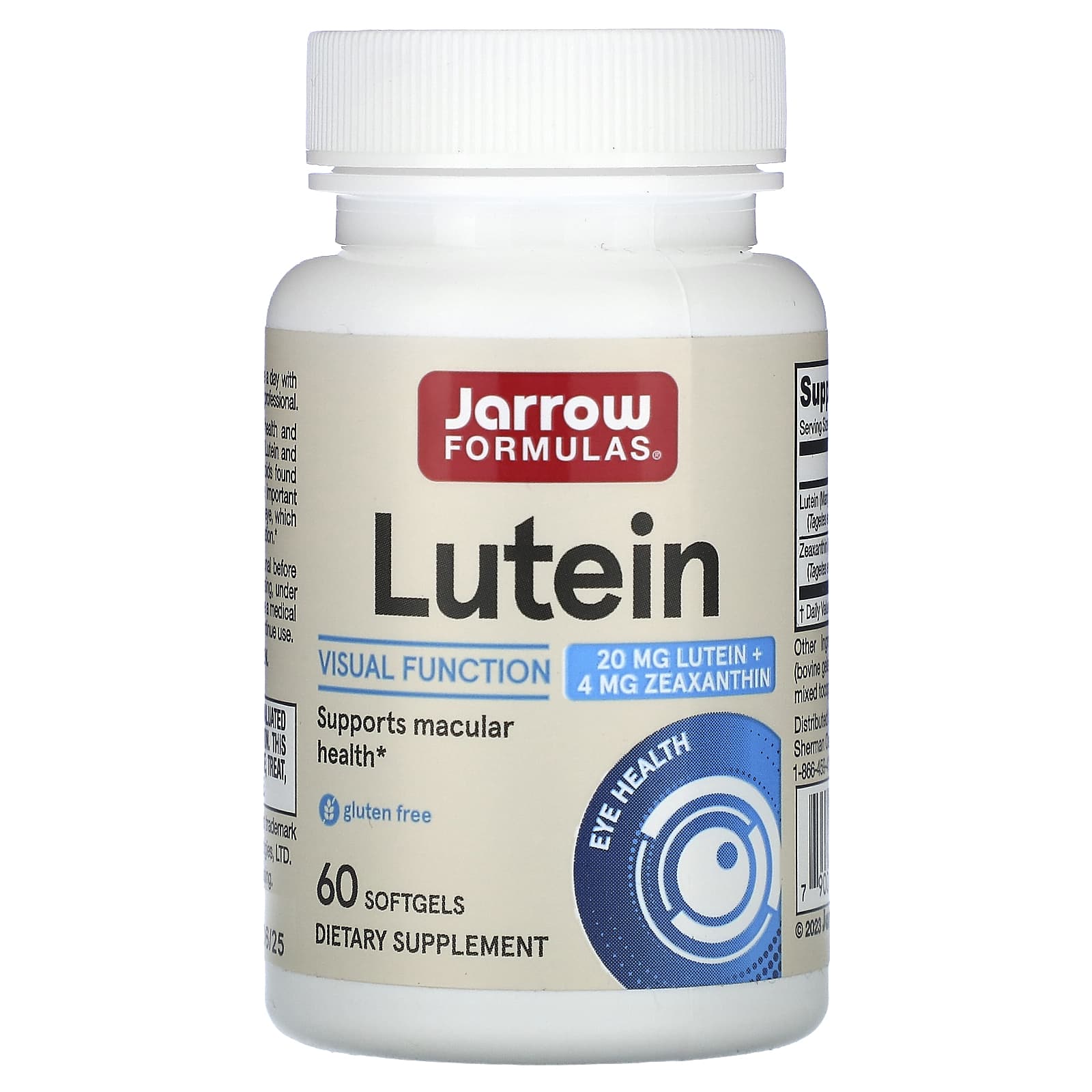 Jarrow Formulas - Lutein, 20mg - 60 Sgels