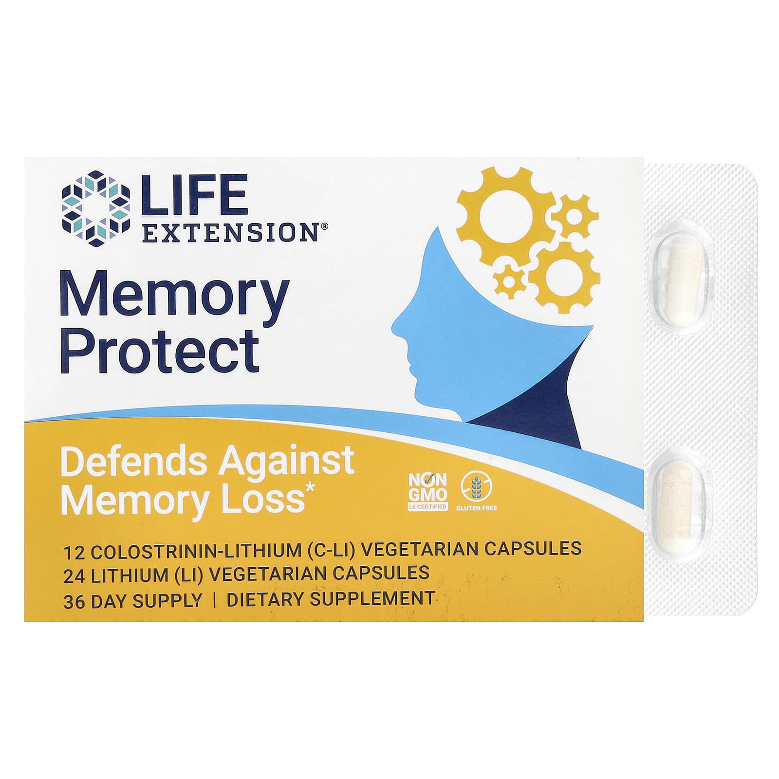 Memory Protect baksida med näringsinformation