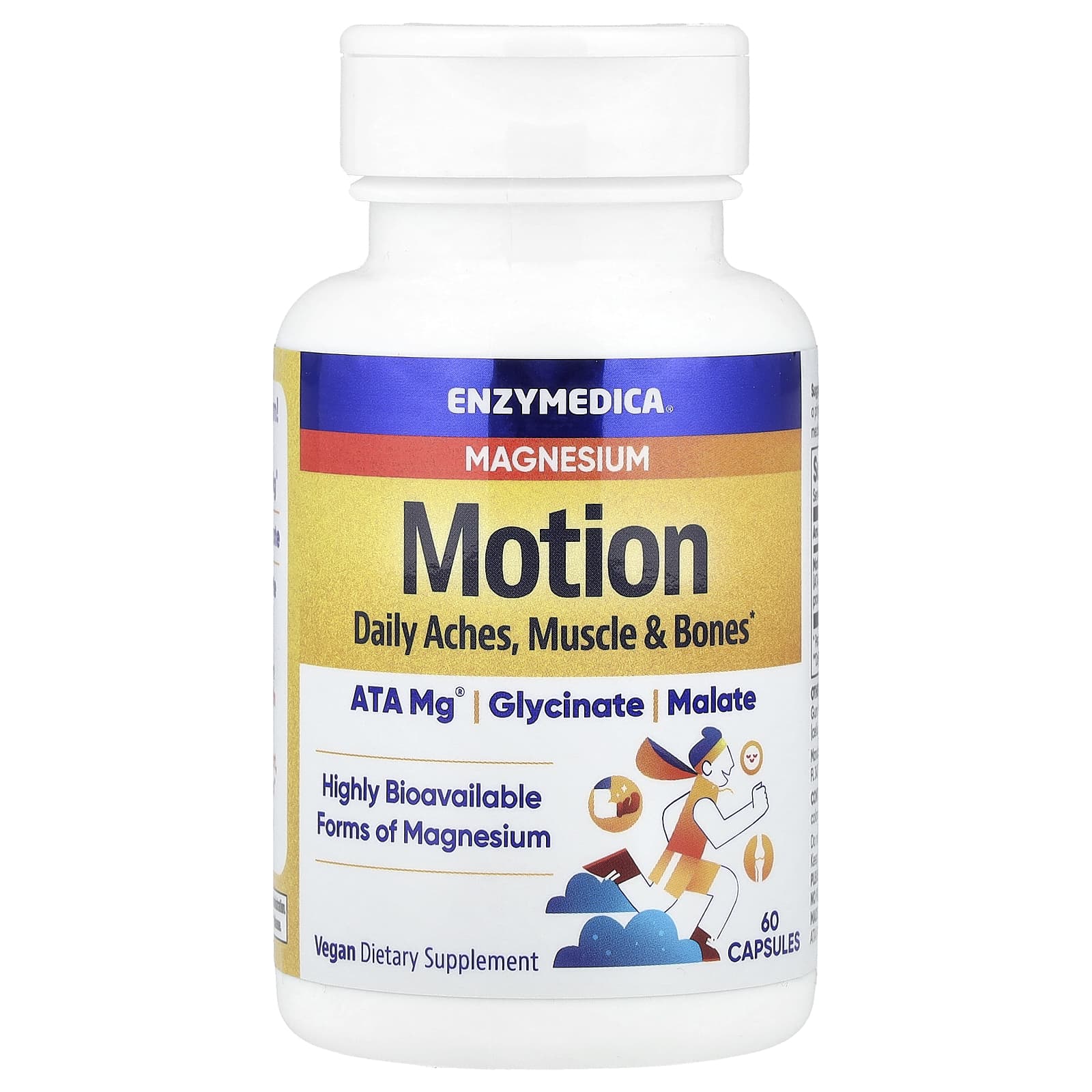 Enzymedica Magnesium Motion förpackning sida