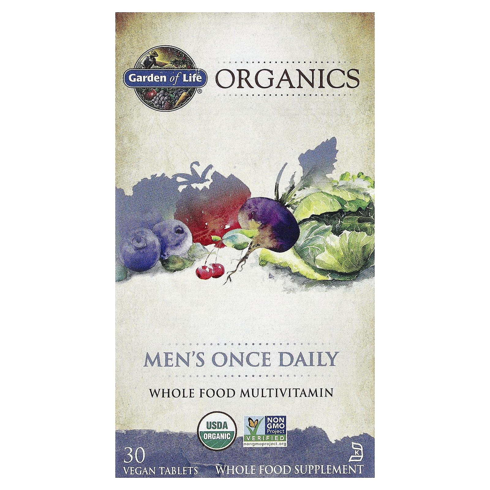 Mykind Men's Once Daily baksida näringsfakta