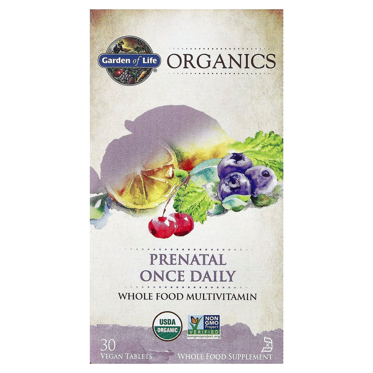 mykind Organics Prenatal Once Daily baksida