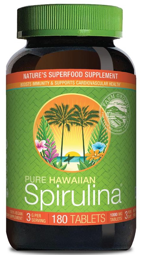 Cyanotech Co - Hawaiian Spirulina - 1000mg - 180 Tabs