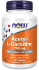 Acetyl-L Carnitin 750 mg – 90 tabletter framsida