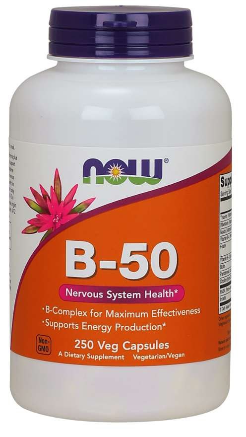Vitamin B 50 ingredienser & etikett detalj