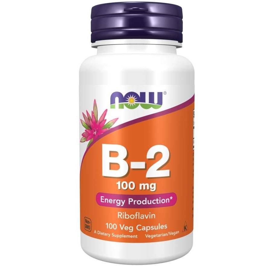 NOW Foods Vitamin B-2 Riboflavin framsida