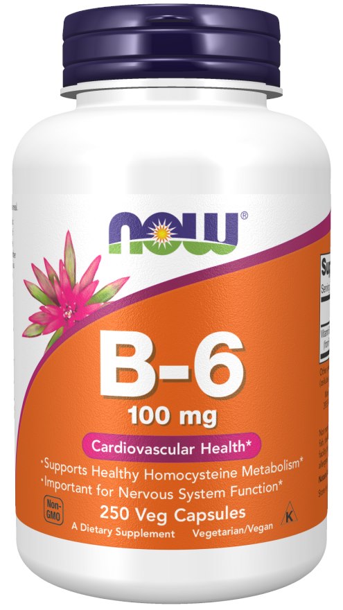 Vitamin B-6 framsida på förpackning