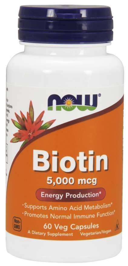 Now Foods - Biotin 5000mcg - 60 Vcaps