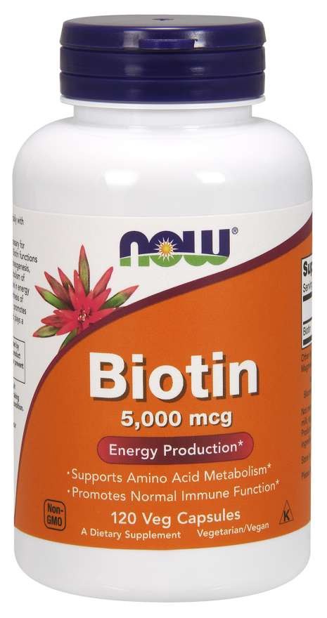 NOW Foods - Biotin 5000mcg - 60 Vcaps