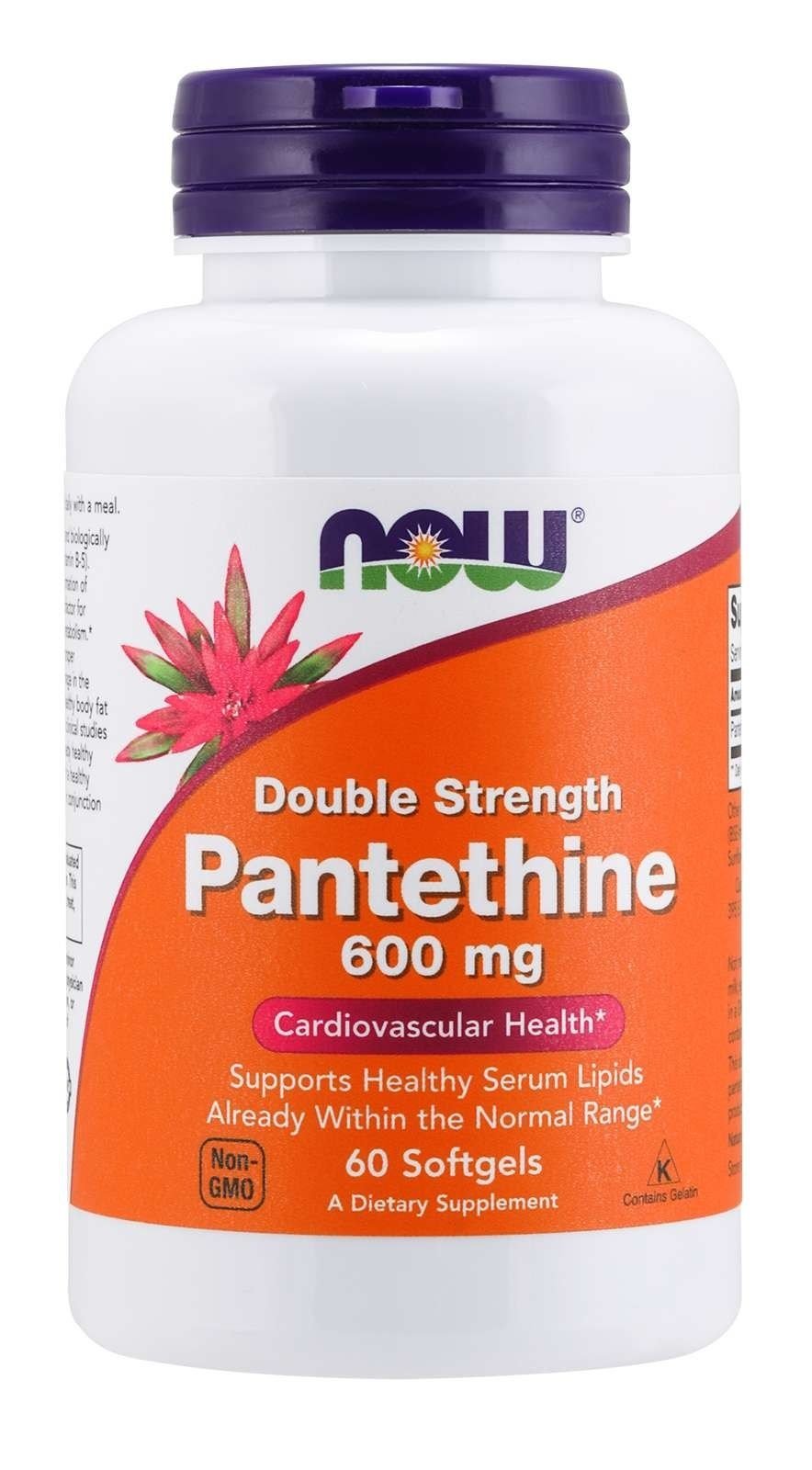 Pantethine – Vitamin B5 kosttillskott baksida