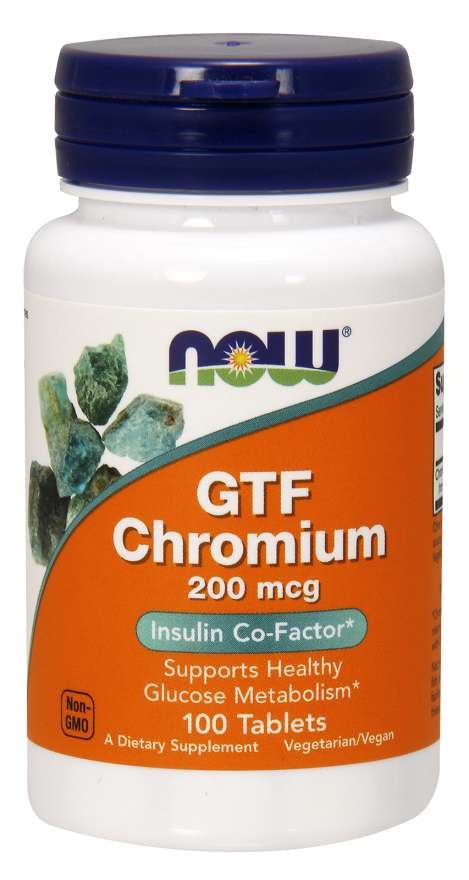 NOW Foods - Gtf Chromium, 200mcg - 100 Tabs