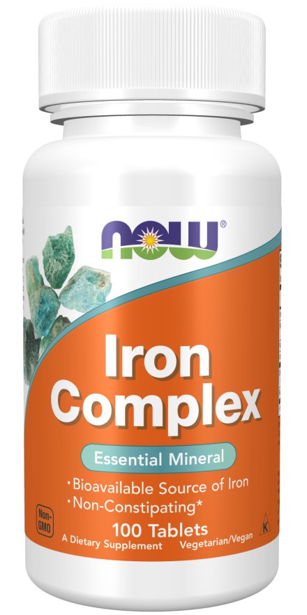NOW Foods Iron Complex 100 Tabs framsida