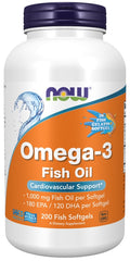 Omega-3 Fish Oil – 200 mjuka kapslar framsida
