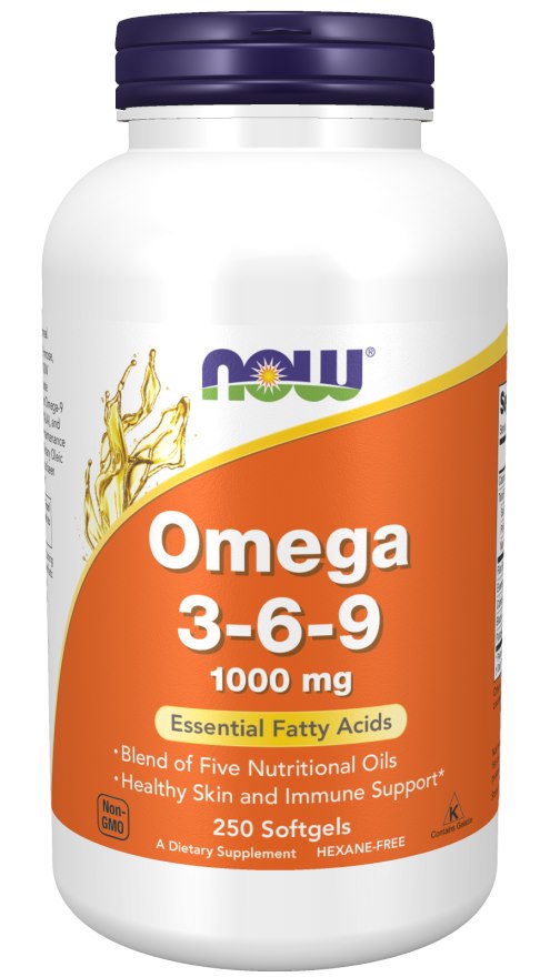 NOW Foods - Omega 3-6-9, 1000mg - 250 Kapselia