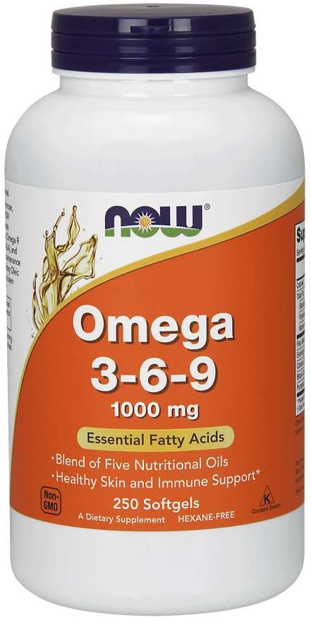NOW Foods - Omega 3-6-9, 1000mg - 250 Kapselia