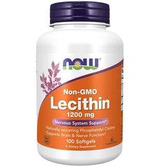 NOW Foods Lecithin 1200mg Non-GMO framsida