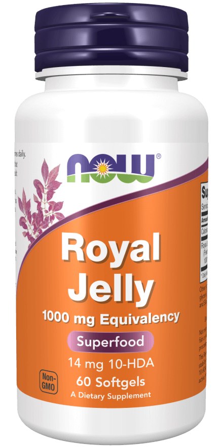 NOW Foods Royal Jelly baksida näringsfakta