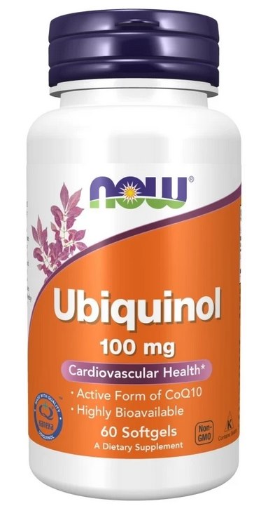 Now Foods Ubiquinol baksida näringsfakta
