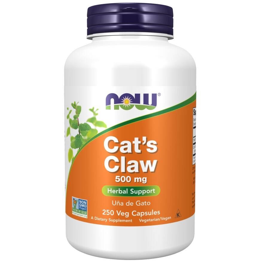 Kattens Klo 500 mg baksida med näringsfakta