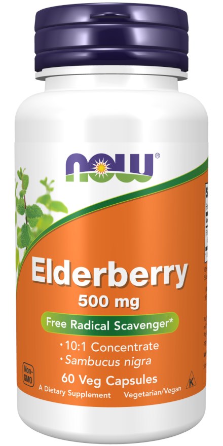 Elderberry 500mg – 120 kapslar framsida