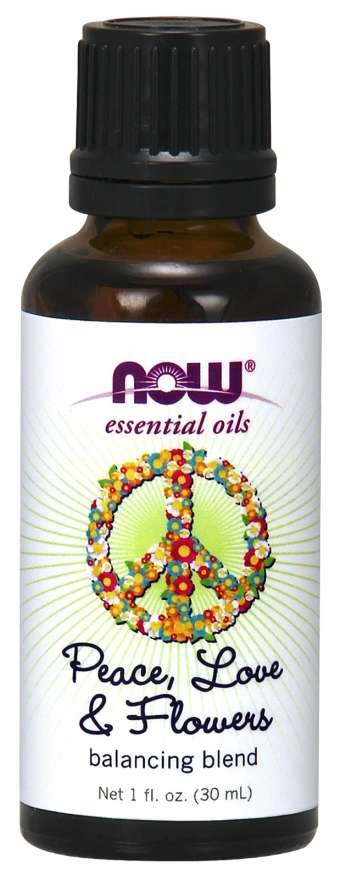 Now Foods - Essential Oil Peace Love & Flowers Blend - 30ml (Kort Datum 2026-08-30) (KORT DATUM 2026-08-30)