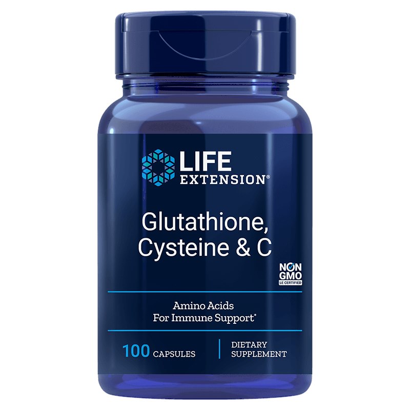 Life Extension - Glutationi, Kysteiini & C - 100 Kapselia