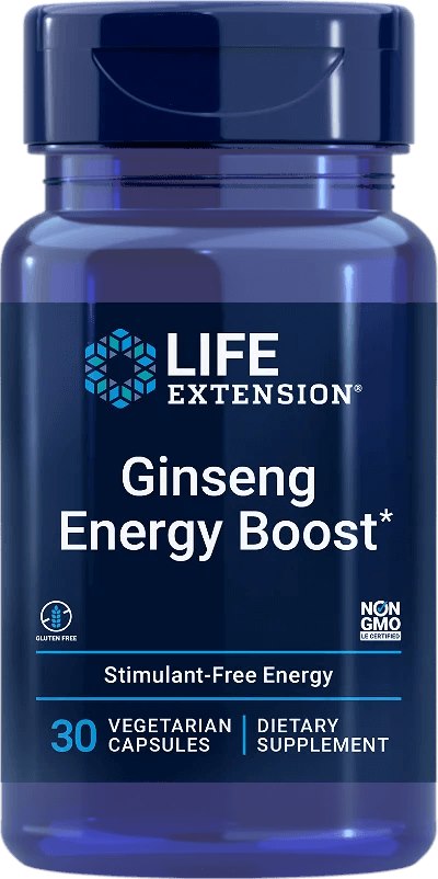 Life Extension Ginseng Energy Boost kapslarna närbild