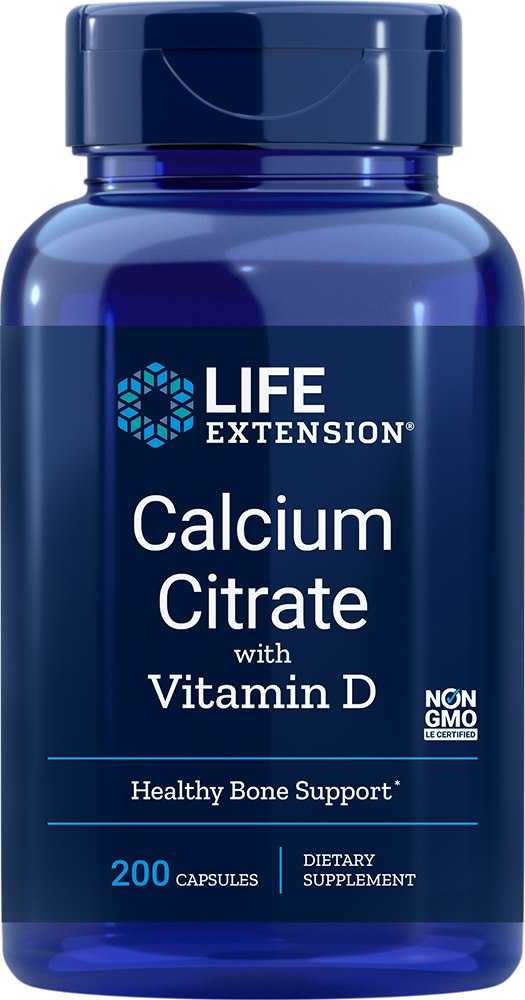 Life Extension Calcium Citrate öppen förpackning