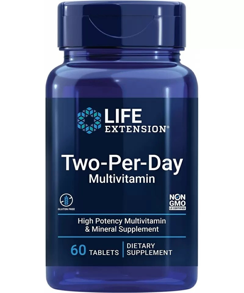 Two-Per-Day Dagligt Multivitamin baksida